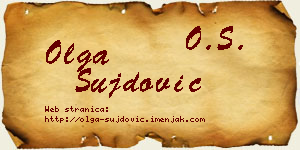 Olga Šujdović vizit kartica